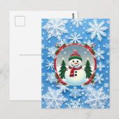 Weihnachts-Schneeflockenmuster Postkarte (Vorne/Hinten)