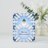 Weihnachts-Schneeflockenmuster Postkarte (Stehend Vorderseite)