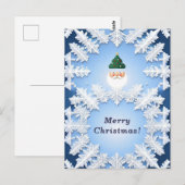 Weihnachts-Schneeflockenmuster Postkarte (Vorne/Hinten)