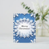 Weihnachts-Schneeflockenmuster Postkarte (Stehend Vorderseite)