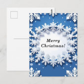 Weihnachts-Schneeflockenmuster Postkarte (Vorne/Hinten)