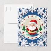 Weihnachts-Schneeflockenmuster Postkarte (Vorne/Hinten)