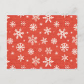 Weihnachts-Schneeflockenmuster Postkarte (Vorderseite)