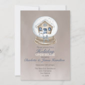 Weihnachts-Schneeglobe Holiday Open House Party Einladung (Vorderseite)