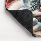 Weihnachts-Schneeglobe mit Pinguin Mousepad (Ecke)