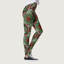 Weihnachts-Schneekugel, Kranz-Leggings Leggings