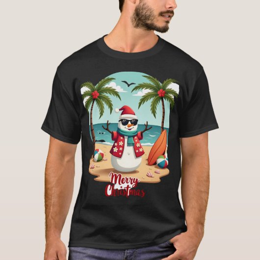Weihnachts-Schneemann (1) T-Shirt (Vorderseite)