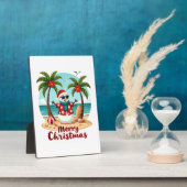Weihnachts Schneemann (3) Fotoplatte (Seite)