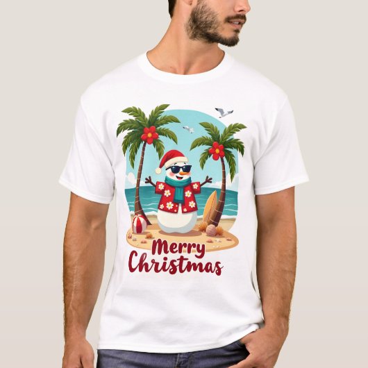 Weihnachts-Schneemann (3) T-Shirt (Vorderseite)