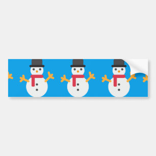 Weihnachts Schneemann Emoji Autoaufkleber