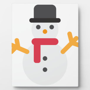 Weihnachts-Schneemann-Emoji Fotoplatte
