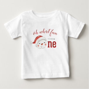 Weihnachts-Schneemann Erster Geburtstag Baby T-shirt