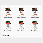 Weihnachts-Schneemann-Gesicht Aufkleber (Blatt)