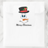 Weihnachts-Schneemann-Gesicht Aufkleber (Tasche)