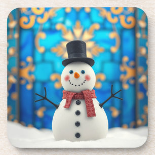 Weihnachts-Schneemann-Hartplastik-Untersetzer Getränkeuntersetzer