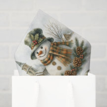 Weihnachts-Schneemann im Vintage-Stil