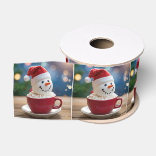 Weihnachts-Schneemann in heißer Schokolade Ripsband