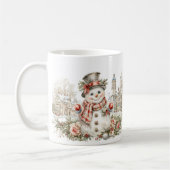 Weihnachts-Schneemann Kaffeetasse (Links)
