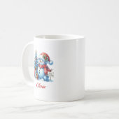 Weihnachts-Schneemann Kaffeetasse (Vorderseite Links)