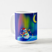 Weihnachts-Schneemann Kaffeetasse (Vorderseite Links)