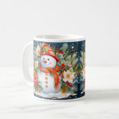 Weihnachts-Schneemann Kaffeetasse (Vorderseite Links)