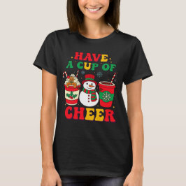 Weihnachts-Schneemann-Lebkuchen-Heiße-Schokolade-F T-Shirt