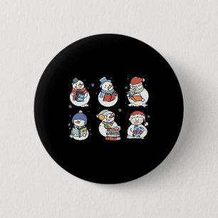 Weihnachts-Schneemann Lesebuch Xmas-Geschenke Buch Button