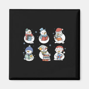 Weihnachts-Schneemann-Lesebuch Xmas-Geschenke Buch Magnet