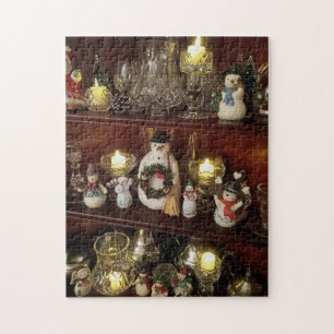 Weihnachts-Schneemann Lustiges Foto   Puzzle