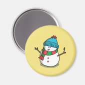Weihnachts-Schneemann-Magnet Magnet (Vorderseite/Rückseite)