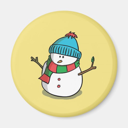 Weihnachts-Schneemann-Magnet Magnet (Vorne)
