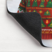 Weihnachts-Schneemann mit einem hässlichen Pullove Mousepad (Ecke)