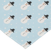 Weihnachts-Schneemann-Muster in hellblau Kurzer Tischläufer (Ecke)