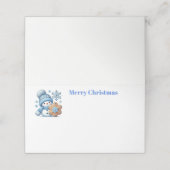 Weihnachts-Schneemann Platzkarte (Außenseite Aufgefaltet)