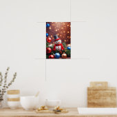 Weihnachts-Schneemann Poster (Küche)