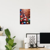 Weihnachts-Schneemann Poster (Heimbüro)