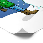 Weihnachts-Schneemann Poster (Ecke)