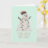 Weihnachts-Schneemann-Pub: Liebe auf den ersten Bl Karte (Gelbe Blume)