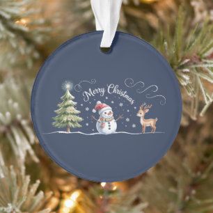 Weihnachts-Schneemann-Rentier-Weihnachtsbaum-Winte Ornament
