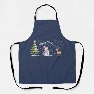Weihnachts Schneemann Rentier Weihnachtsbaum Winte Schürze