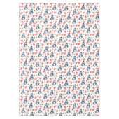 Weihnachts-Schneemann rote Candy Cane Tischdecke  (Vorderseite)