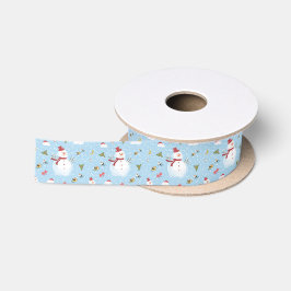 Weihnachts-Schneemann Satinband