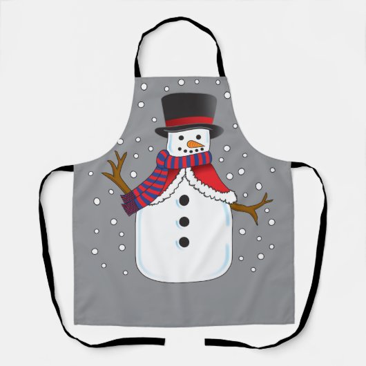 Weihnachts-Schneemann Schürze (Vorderseite)