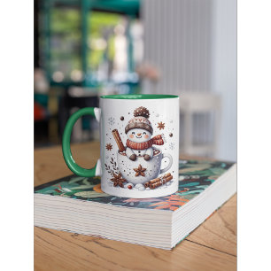 Weihnachts-Schneemann-Tasse, Heiße Schokolade Fest Tasse