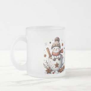 Weihnachts-Schneemann-Tasse, Hot Cocoa Festives Wi Mattglastasse