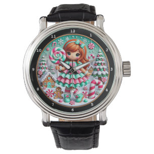 Weihnachts Schneemann Urlaub Armbanduhr
