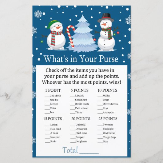 Weihnachts-Schneemann Was ist in deinem Handyspiel (Vorderseite)