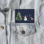 Weihnachts-Schneemann Weihnachtsbaum Rentier Winte Button (Insitu)