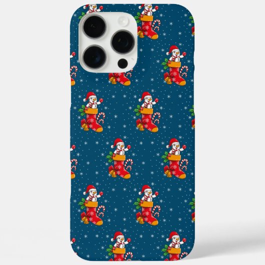 Weihnachts-Schneemann Whimsical Muster Case-Mate iPhone Hülle (Rückseite)