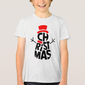 Weihnachts-Schneemann-Wortkunst  Tri-Blend Shirt